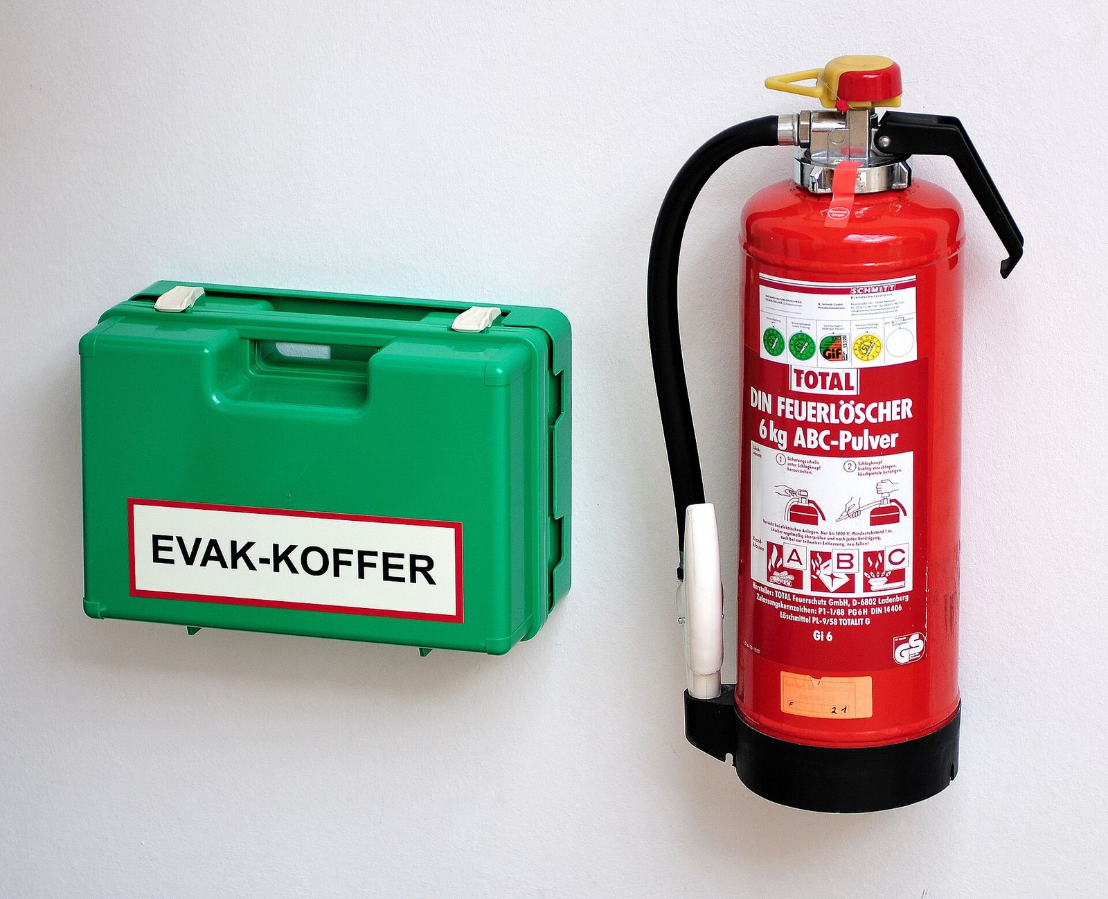 Fire protection equipment for safe sites